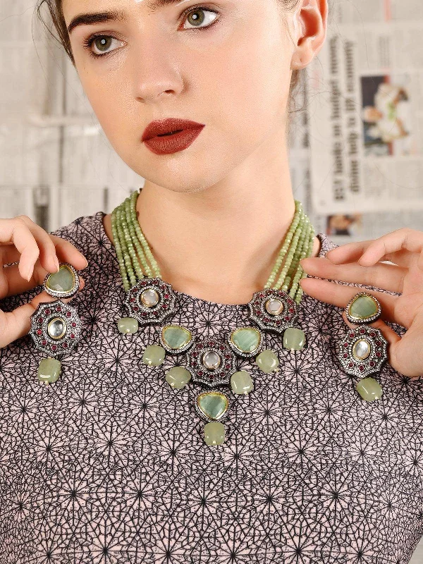 Exclusive Jewelry Sale Event – Shop Now Odette Women Geometric Sea Green Stone Floral Statement Necklace Set. Exclusive Jewelry Sale Event – Shop Now Odette Women Geometric Sea Green Stone Floral Statement Necklace Set.