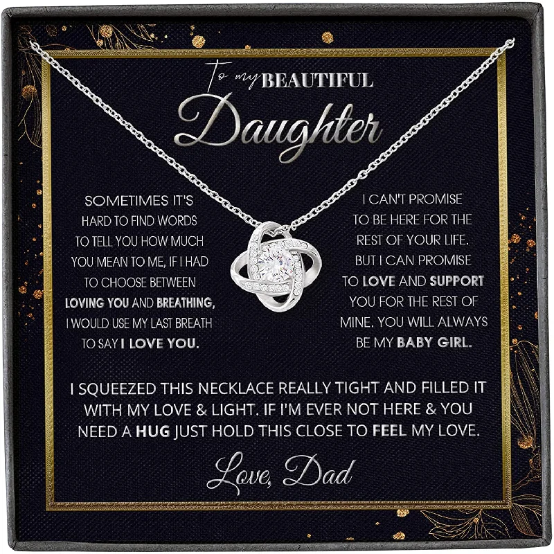 Exclusive Gemstone Jewelry At Special Prices Gifts To My Daughter Necklaces Pendants - Father and Daughter Necklace - Gift from Daddy - Luxury Necklace Silver On