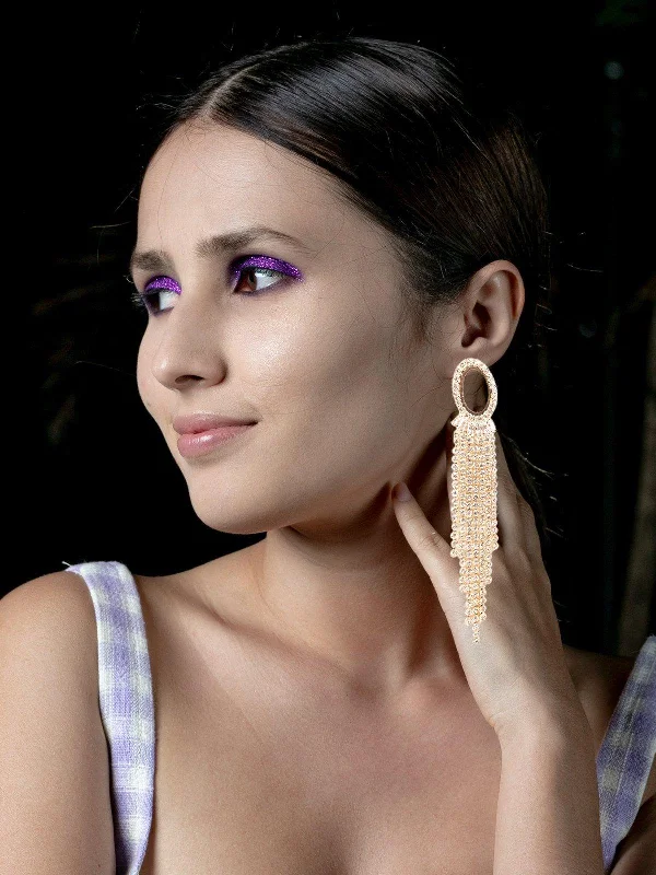 Handcrafted Beauty At Affordable Prices Odette Women Golden Metal Earrings