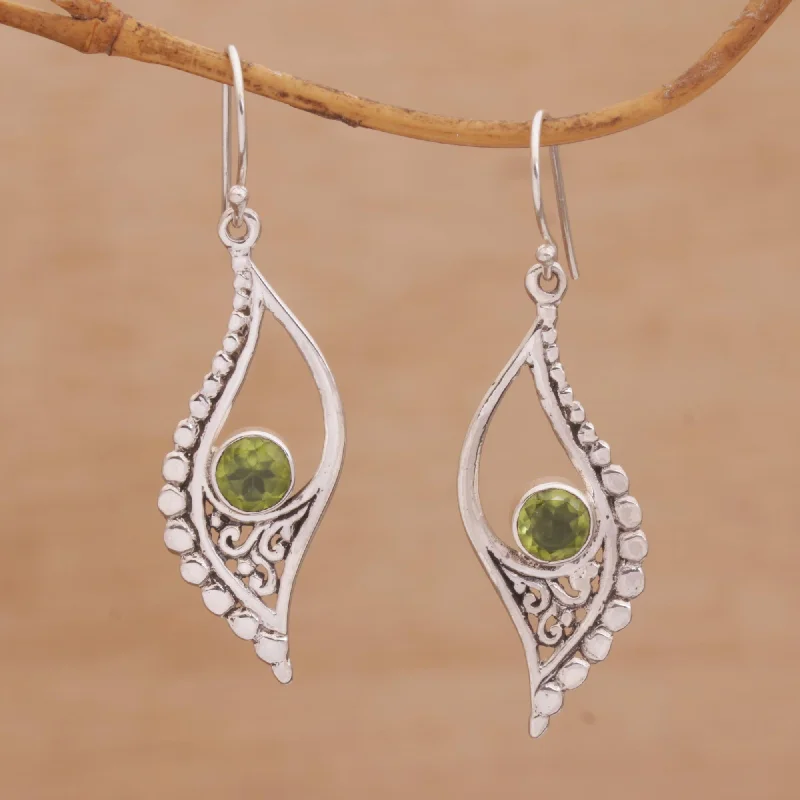 Unmissable Jewelry Sale – Shop Before It's Too Late Jungle Dew Peridot and Sterling Silver Dangle Earrings from Indonesia