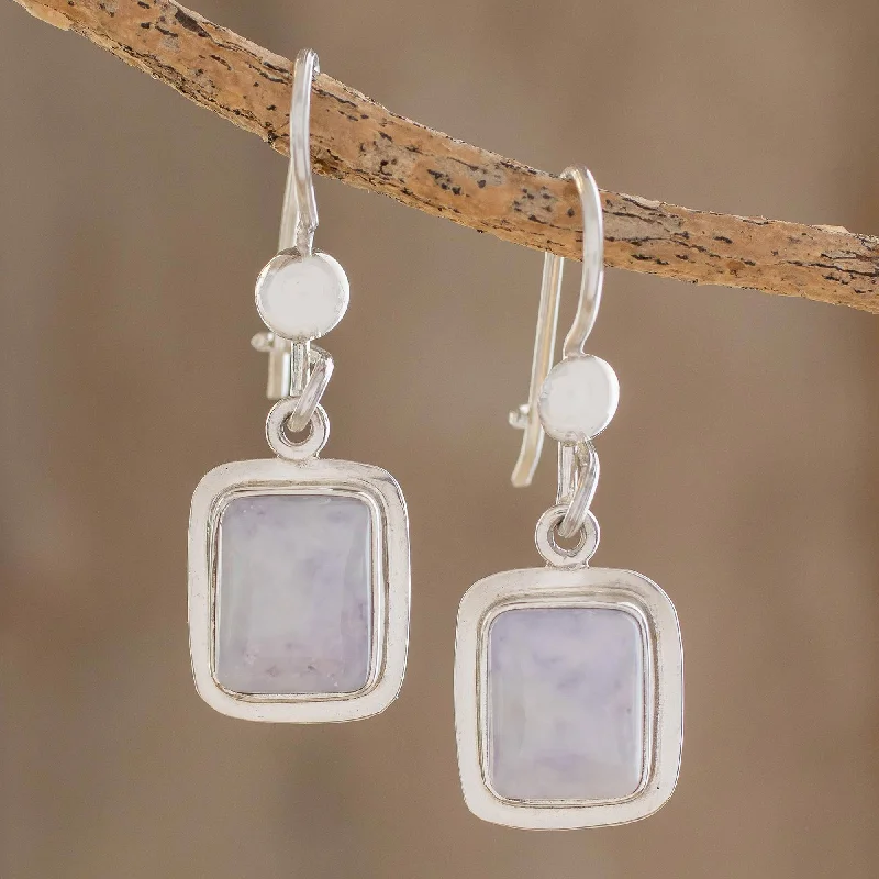 Seasonal Jewelry Sale – Upgrade Your Collection Maya Lilac Fair Trade Lilac Jade and Silver Modern Earrings