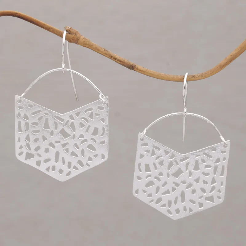 Elegant Jewelry, Affordable Luxury – Shop Now Modern Chevron Chevron Shaped Sterling Silver Dangle Earrings