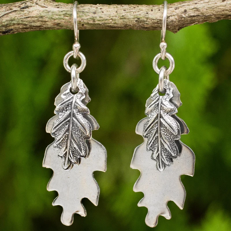 Huge Markdowns On Premium Jewelry Styles Oak Leaf Shadow Double 925 Sterling Silver Oak Leaf Artisan Crafted Earrings Huge Markdowns On Premium Jewelry Styles Oak Leaf Shadow Double 925 Sterling Silver Oak Leaf Artisan Crafted Earrings