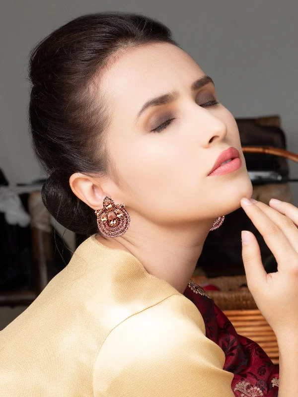 Limited-Time Offer On Premium Jewelry Collections Odette Women Pink And Gold Metal Earrings