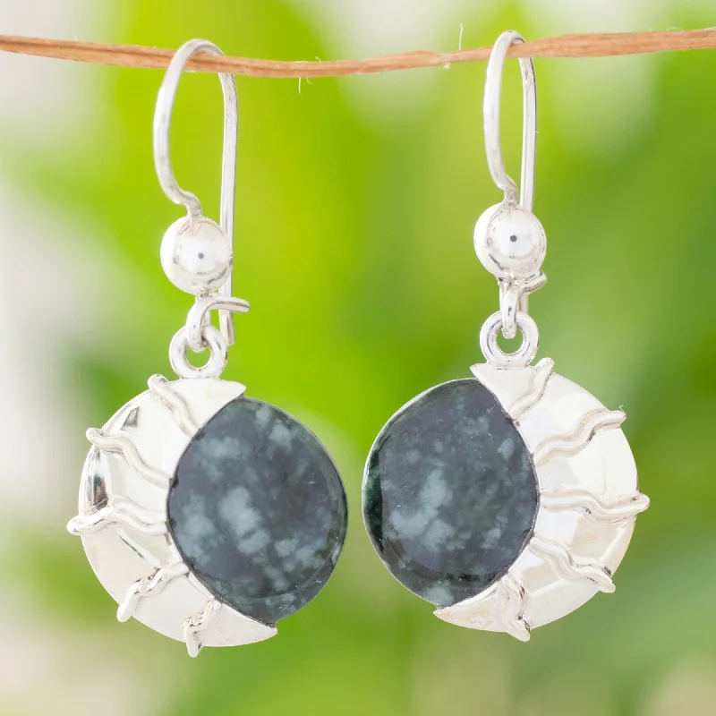 Shop Stylish Jewelry Now And Save Big Place of the Moon Guatemalan Jade Dangle Earrings