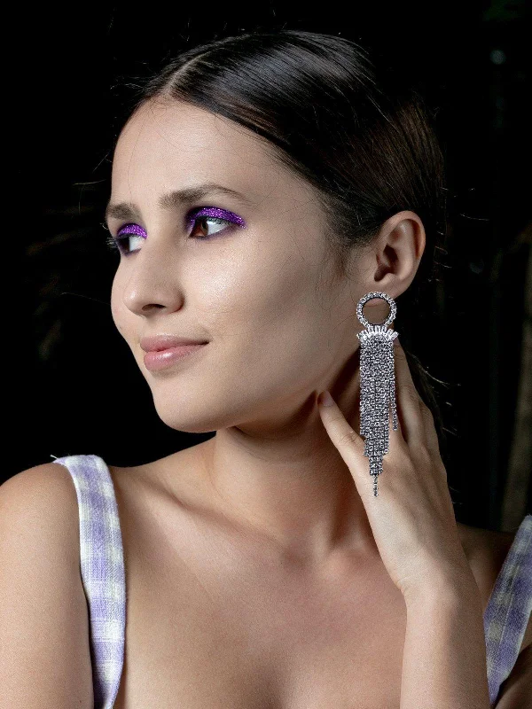 Chic, Trendy, And Affordable Jewelry Sale Odette Women Silver Metal Earrings