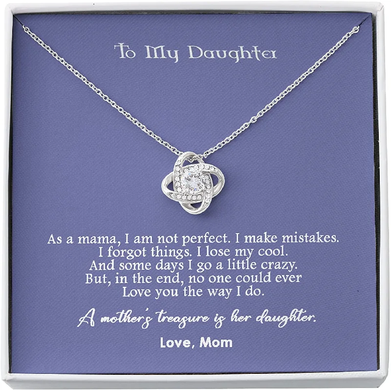 Limited-Stock Jewelry Sale – Once It's Gone, It's Gone To My Daughter Love Knot Necklace Gift Birthday Present Mother Daughter Jewerlry Unique Gift Love Knot Gift for