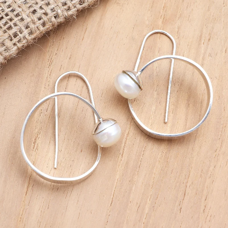 Get The Jewelry You Love At A Price You Love White Ocean Handcrafted Cultured Freshwater Pearl Drop Earrings