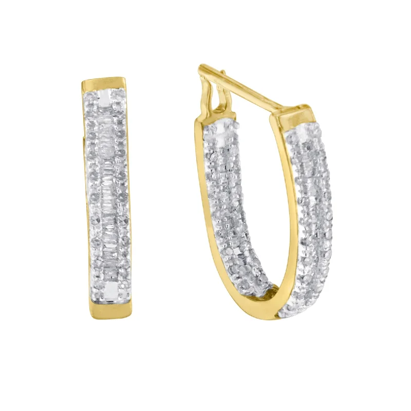 Elegant Jewelry Styles At Budget-Friendly Prices 10k Yellow Gold Diamond Hoop Earrings