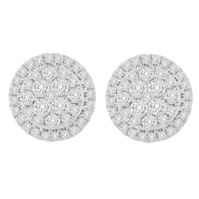 Affordable Gold-Plated Jewelry For Modern Fashion 10K Yellow Gold Round Cut Diamond Earrings