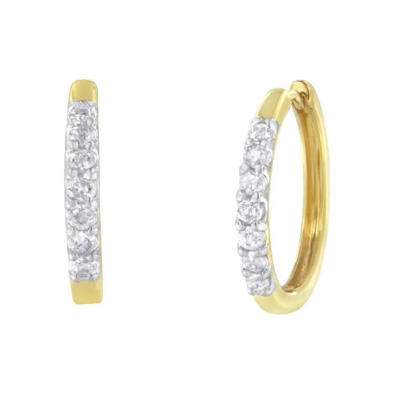 Premium Diamond Jewelry For Unforgettable Moments 10KT Yellow Gold Diamond Hoop Earring
