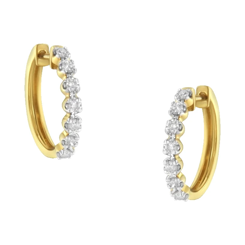 Don't Miss Out On Bestselling Jewelry At Special Prices 10KT Yellow Gold Diamond Huggy Hoop Earrings