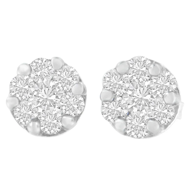 Save On Luxury Jewelry Pieces – Limited-Time Offers 14K White Gold 1 cttw Round Cut Diamond Earrings