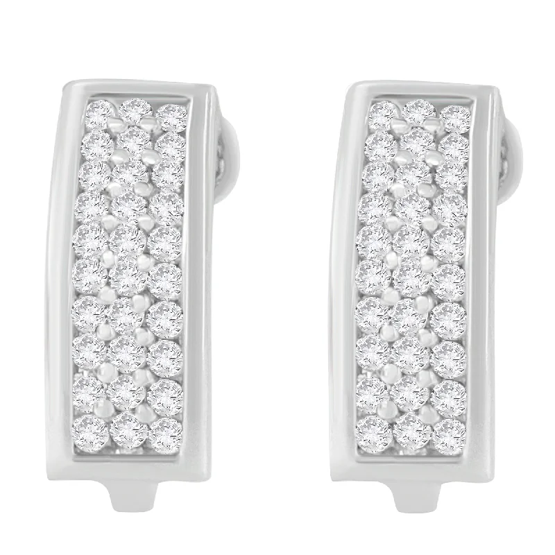 Trending Jewelry Now At Unbeatable Prices 14K White Gold 1 cttw Round Cut Diamond Earrings