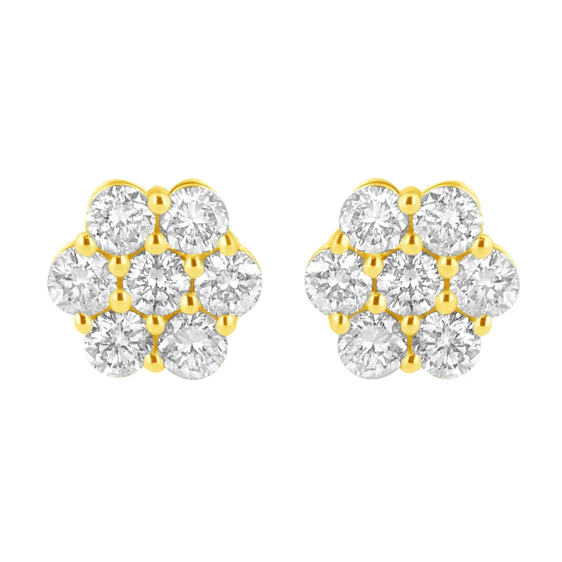 Once-A-Year Jewelry Deals – Shop Before They’Re Gone 14K Yellow Gold 1.0 Cttw Diamond Flower Earring