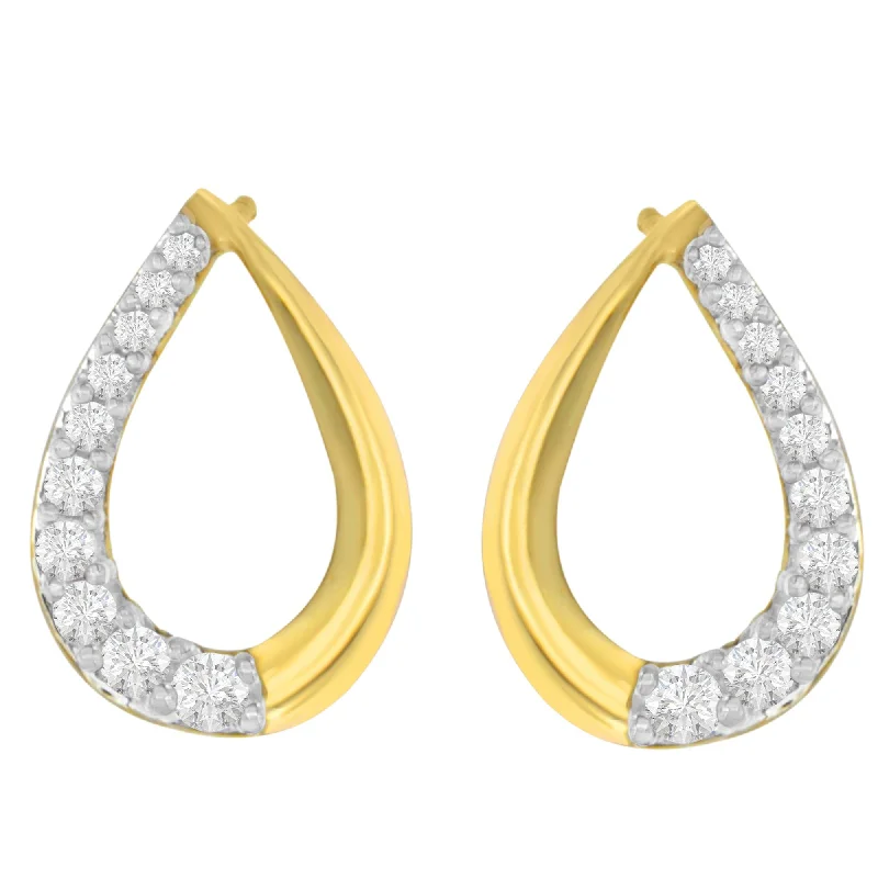 Don't Miss These Dazzling Jewelry Discounts 14K Yellow Gold 1/2ct. TDW Round- cut Diamond Earrings