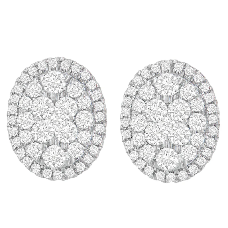 Versatile Layering Jewelry For Effortless Chic 14K Yellow Gold 1 3/4 cttw Round Cut Diamond Earrings