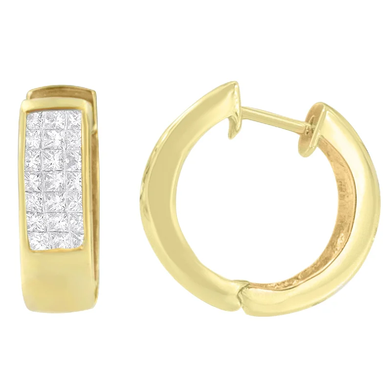 Glamorous Jewelry, Glamorous Deals – Shop Now 14K Yellow Gold 1/3 cttw Diamond Hoop Earrings