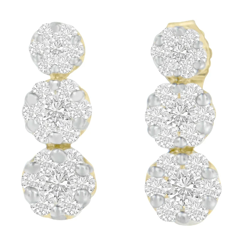 Trending Jewelry Now Available At Exclusive Prices 14K Yellow Gold 1 cttw Diamond Stud Earring