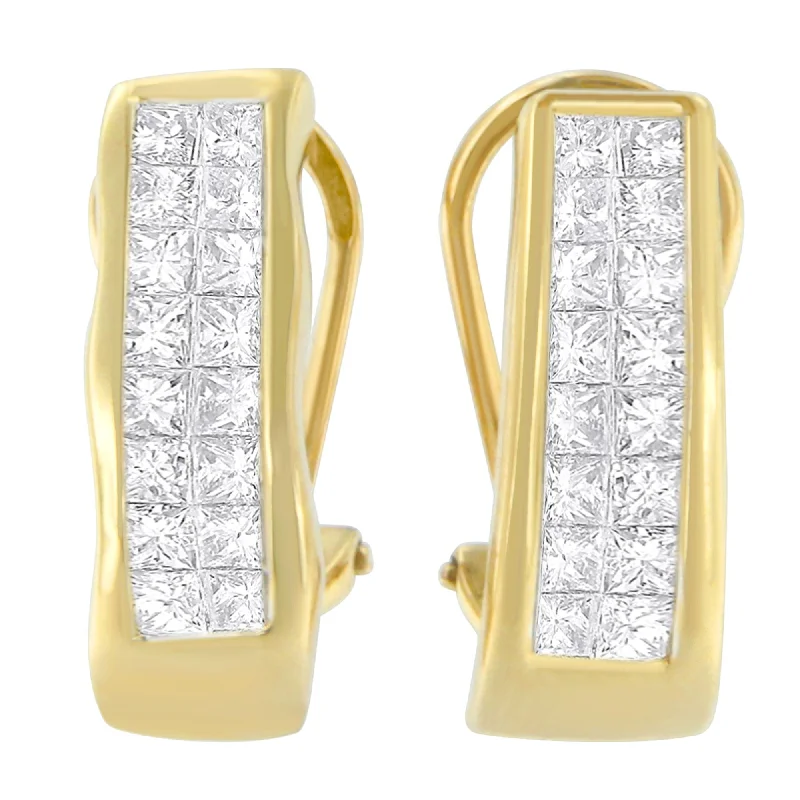 Special Sale On Handcrafted Jewelry – Shop Today 14K Yellow Gold 1 cttw Princess Cut Diamond Earrings