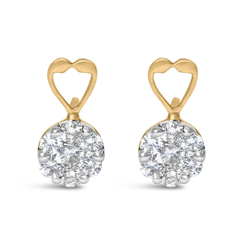 Flash Jewelry Sale – Get Stunning Pieces At Low Prices 14K Yellow Gold 1ct. TDW Round-cut Diamond Earrings