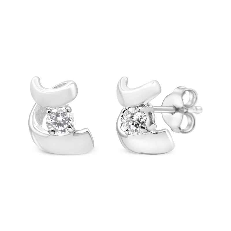 Unmissable Deals On Handmade Jewelry Collections .925 Sterling Silver Round Cut Diamond Fashion Earrings