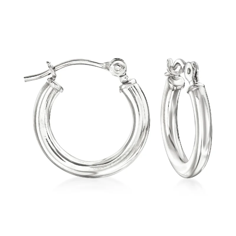 Grab Stylish Jewelry Before The Sale Ends Ross-Simons 1.5mm 14kt White Gold Small Hoop Earrings