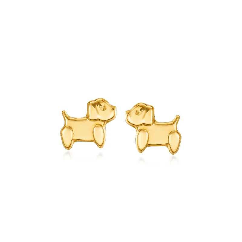 Shine In Style – Shop Jewelry Discounts Today Ross-Simons Child's 14kt Yellow Gold Puppy Earrings