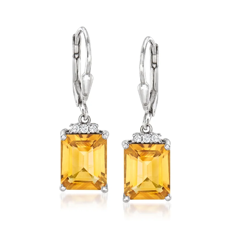 Classic And Modern Jewelry Styles On Sale Ross-Simons Citrine and . White Topaz Drop Earrings in Sterling Silver