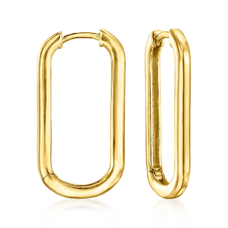 The Ultimate Jewelry Sale – Shop Premium Styles Ross-Simons Italian 18kt Gold Over Sterling Large Paper Clip Link Hoop Earrings