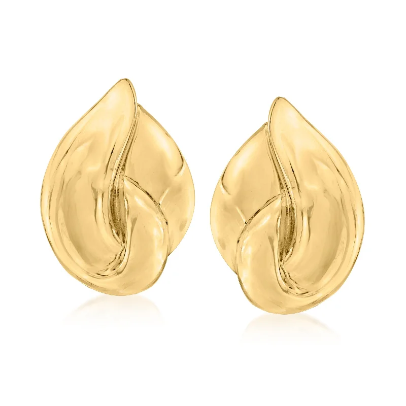 Luxury Jewelry Clearance – Shop Premium Styles Now Ross-Simons Italian 18kt Gold Over Sterling Teardrop Clip-On Earrings