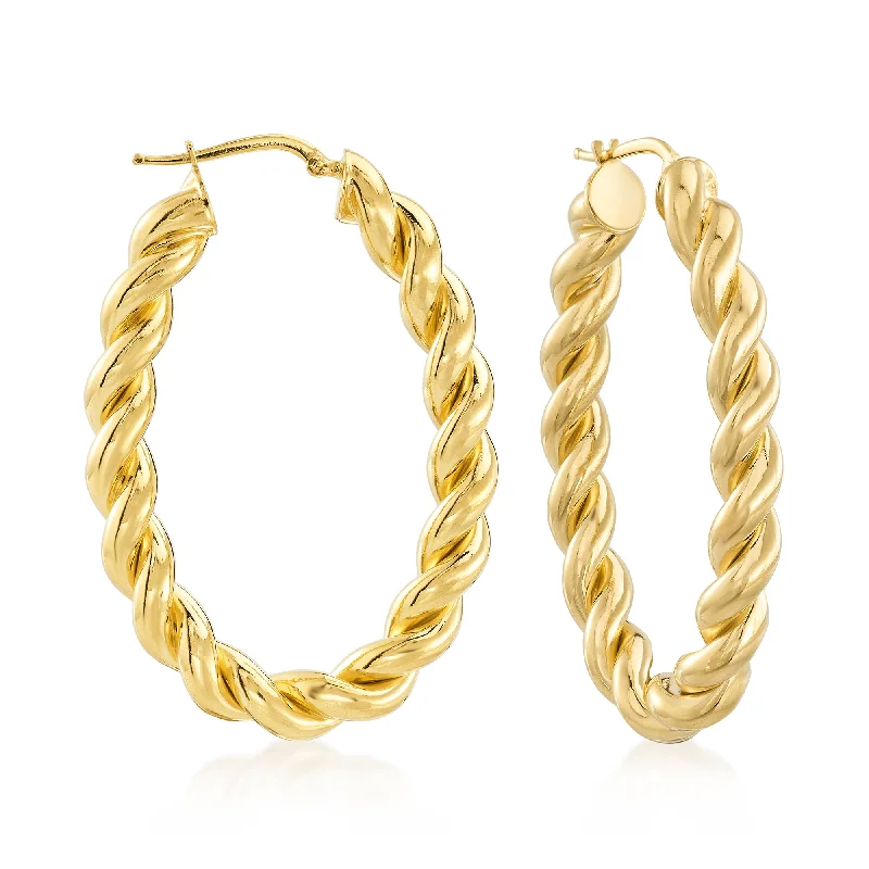 Exclusive Jewelry Sale – Grab Timeless Pieces Now Ross-Simons Italian 18kt Gold Over Sterling Twisted Hoop Earrings
