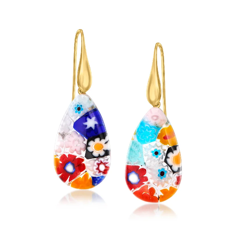 Once-A-Year Jewelry Deals – Shop Before They’Re Gone Ross-Simons Italian Multicolored Millefiori Murano Glass Teardrop Earrings With 18kt Gold Over Sterling