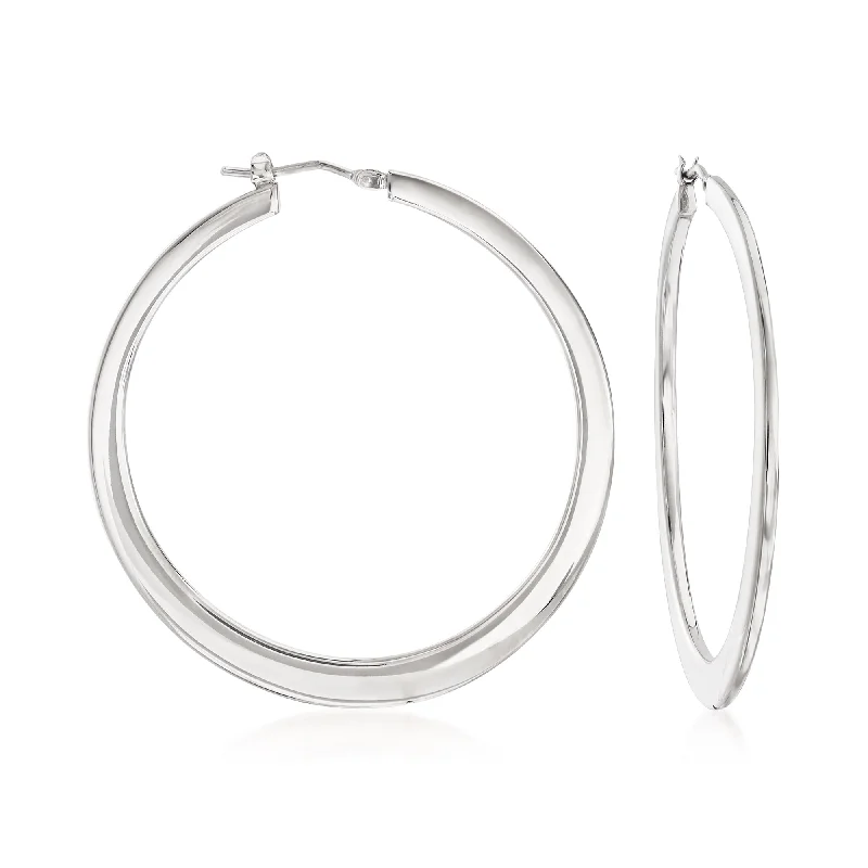 Flash Deals On Fine Jewelry – Shop Before It's Gone Ross-Simons Italian Sterling Silver Large Hoop Earrings