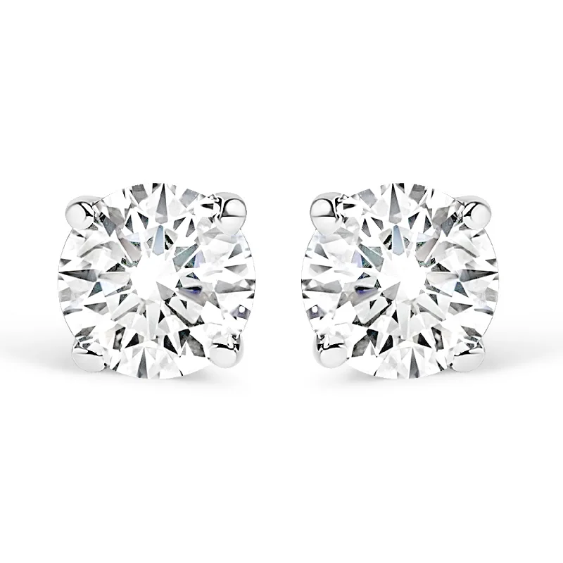The Perfect Jewelry Piece At The Perfect Price Sterling Silver Round Diamond Solitaire Stud Earring