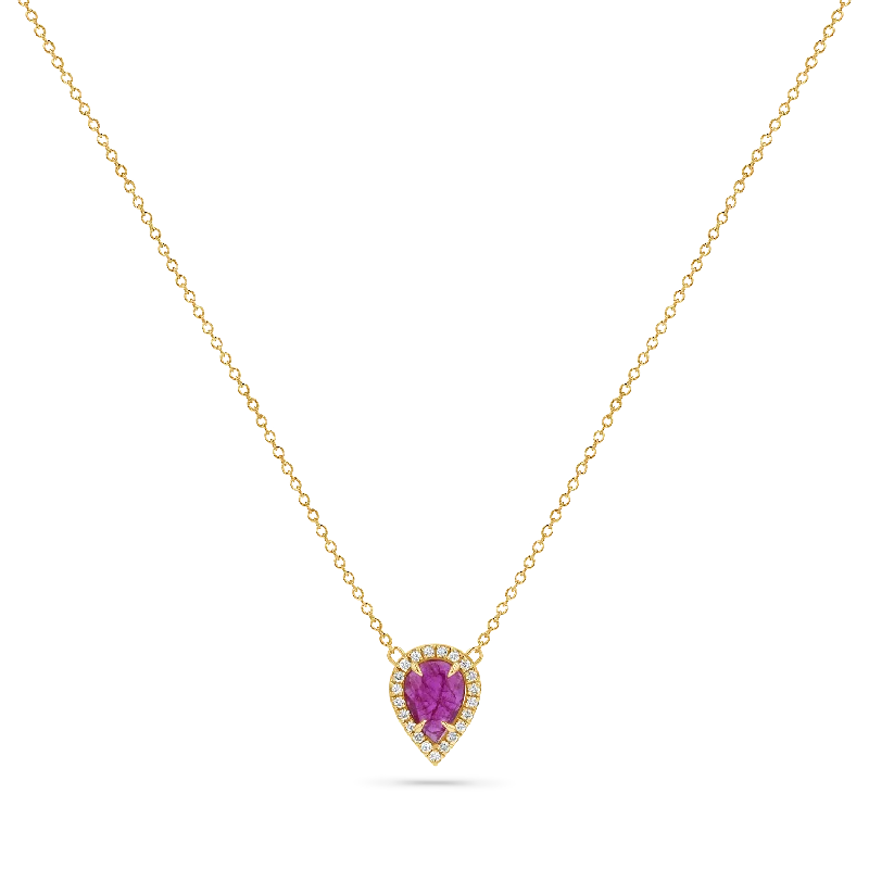 Sparkle More For Less – Jewelry Sale Happening Now Diamond Pave Ruby Solitaire Pendant