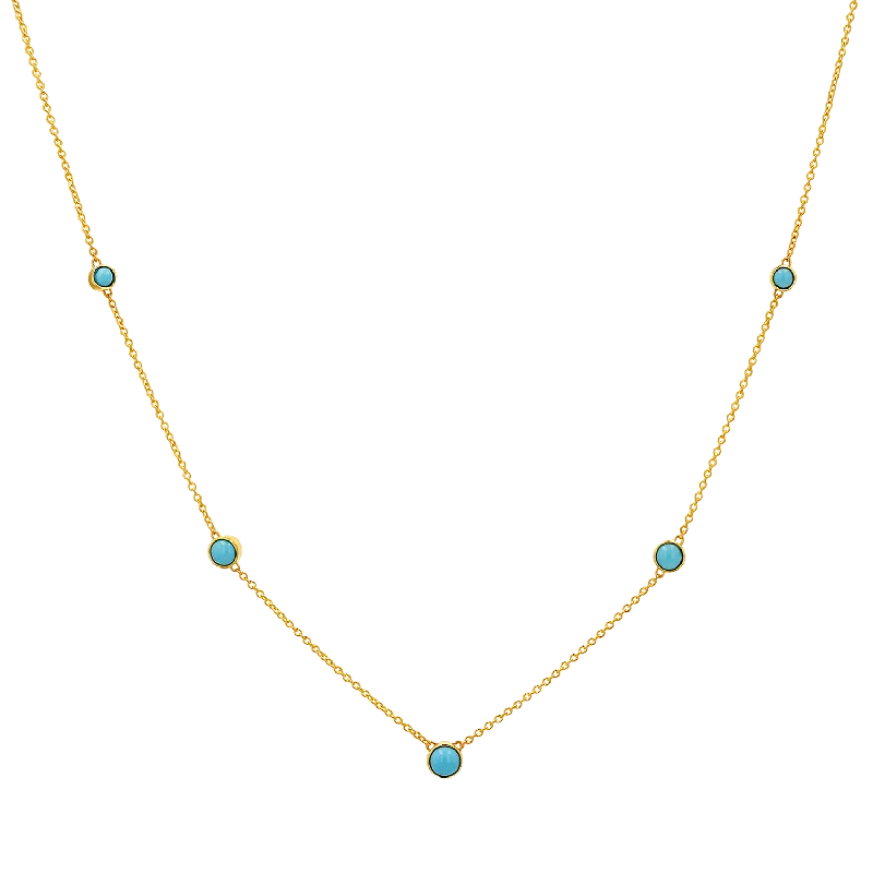 Elegant Jewelry, Exclusive Prices – Shop Now Graduating Genuine Turquoise Necklace