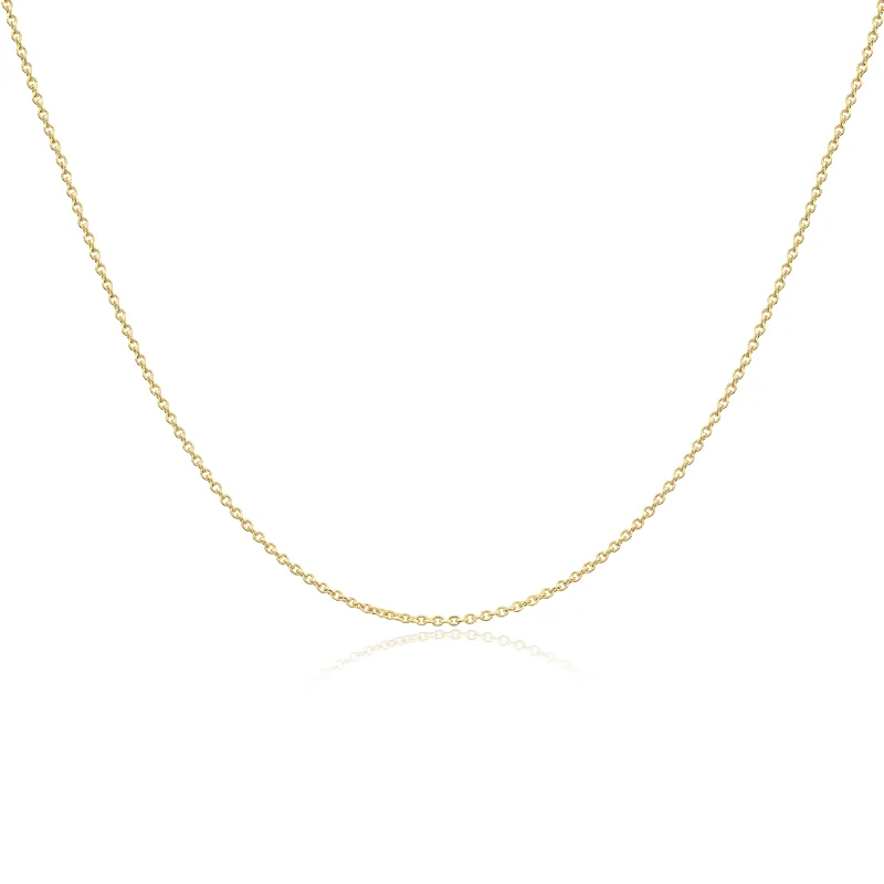 14k Gold Round Cable Chain Necklace