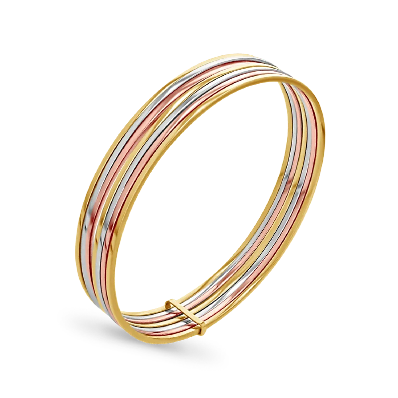 Luxury Jewelry Sale – Elegant Styles At Unbeatable Prices Tricolor Seven Stack Bangle