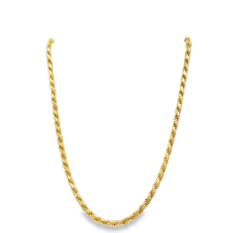 Affordable Luxury Jewelry – Style At A Great Price 18" Diamond Cut Rope Style Chain Necklace in 18k Yellow Gold