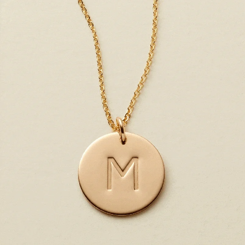 Exclusive Jewelry Offers – Shine For Less Initial Disc Necklace | 5/8" Disc