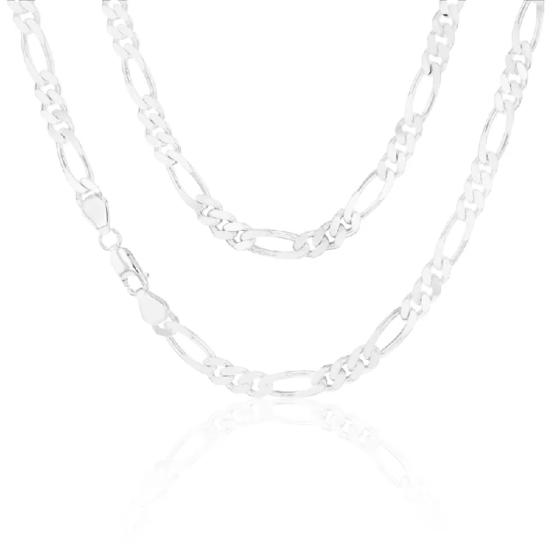Bestselling Jewelry At Special Promotional Rates 55cm Sterling Silver Figaro 1:3 Chain
