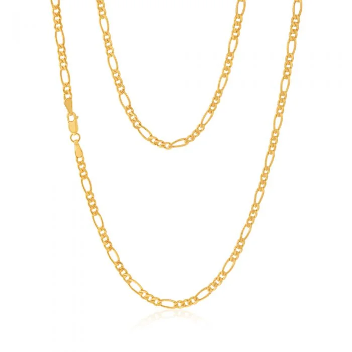 Sparkle On A Budget – Fine Jewelry For Less 9ct Yellow Gold Copperfilled 50cm Figaro Chain