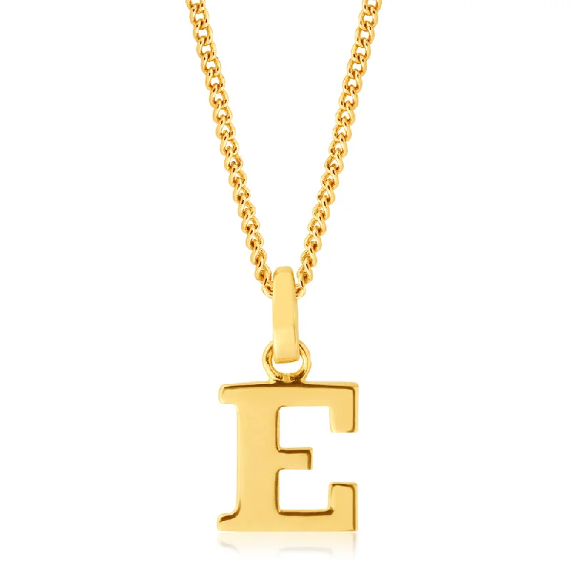 Dazzle With Discounts – Shop Jewelry On Sale 9ct Yellow Gold Initial "E" Pendant
