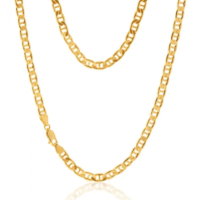 Timeless Jewelry Styles At Wallet-Friendly Prices 9ct Yellow Gold Silverfilled 55cm Anchor Chain