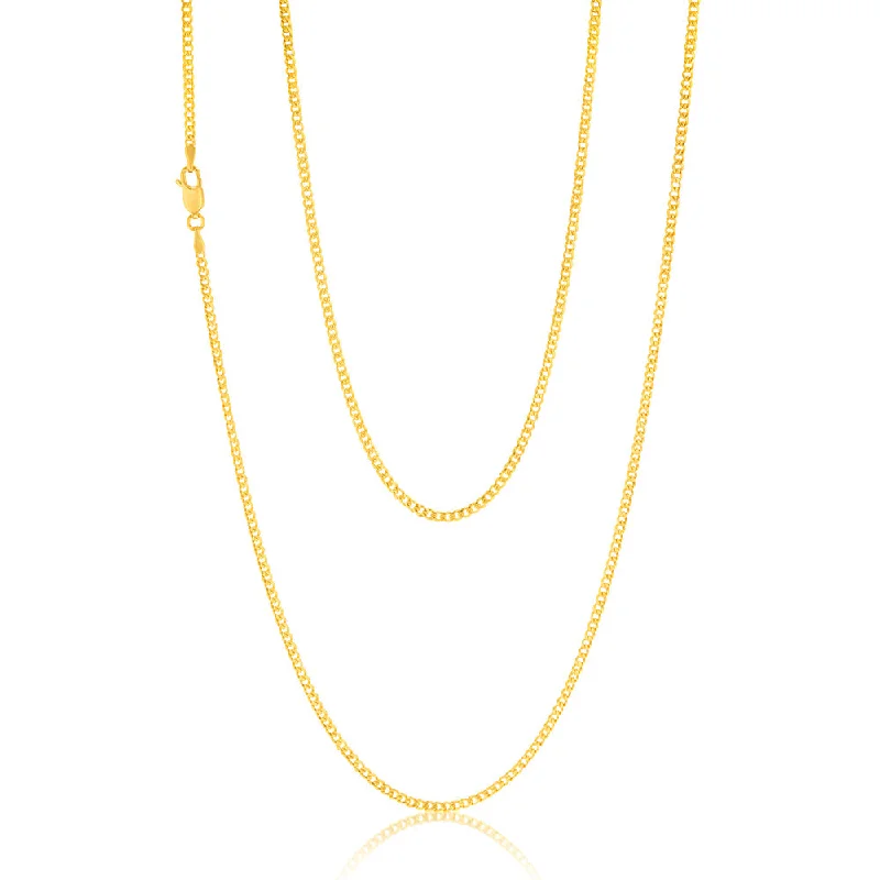 Stunning Jewelry At Even More Stunning Prices 9ct Yellow Gold Silverfilled 60 Gauge Curb 70cm Chain