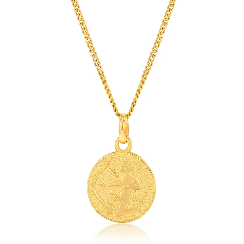 Limited-Time Jewelry Sale – Don't Miss These Deals 9ct Yellow Gold Zodiac Sagittarius Pendant