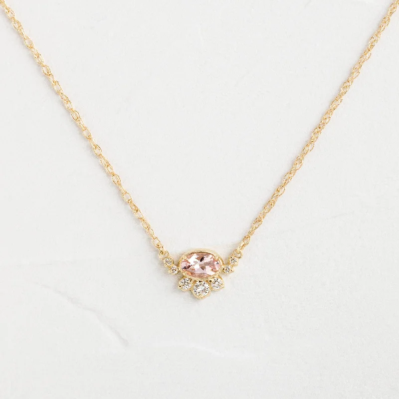 A Bridge Between Necklace, Light Pink Morganite