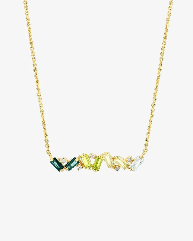 Amalfi Burst Green Ombre Bar Pendant