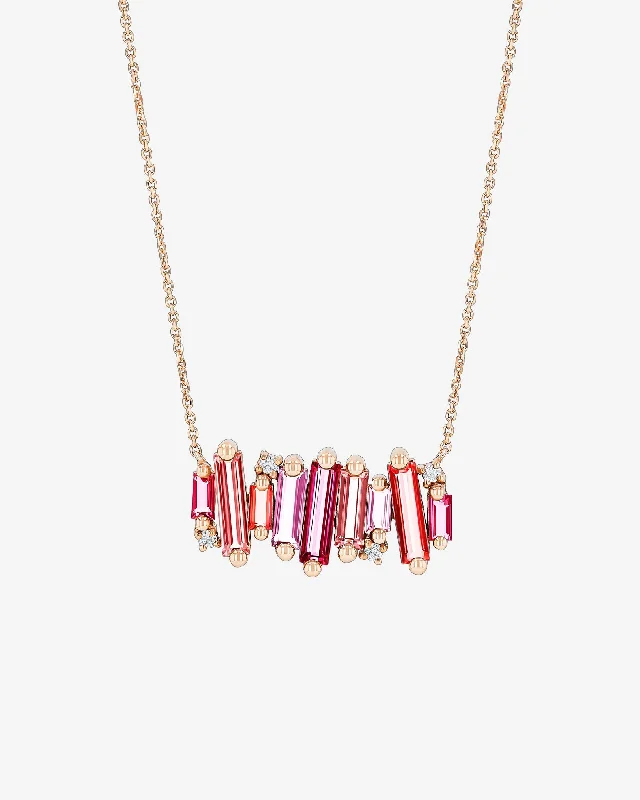 Amalfi Burst Red Mix Stacker Pendant